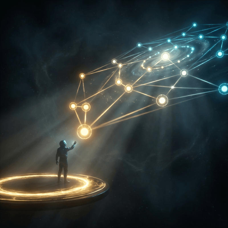 Playbook illustration of a manager guiding a team through AI adoption steps
